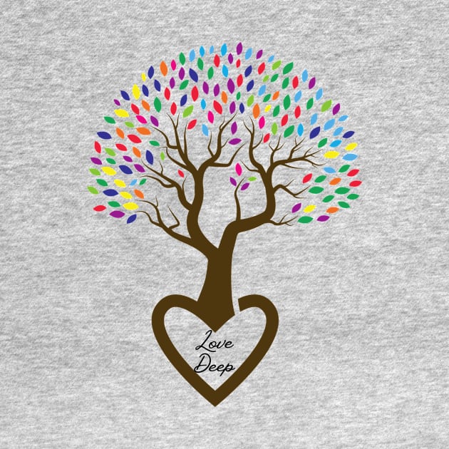 Love Deep Rainbow Tree by Unicorns and Farts